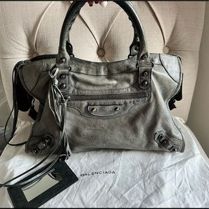 BALENCIAGA Agneau Classic Hardware City Anthracite